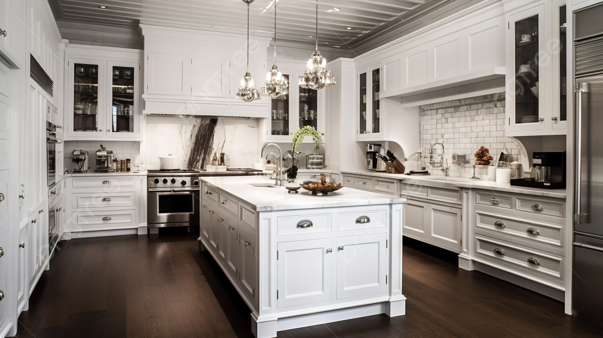 Cocina blanca con metal