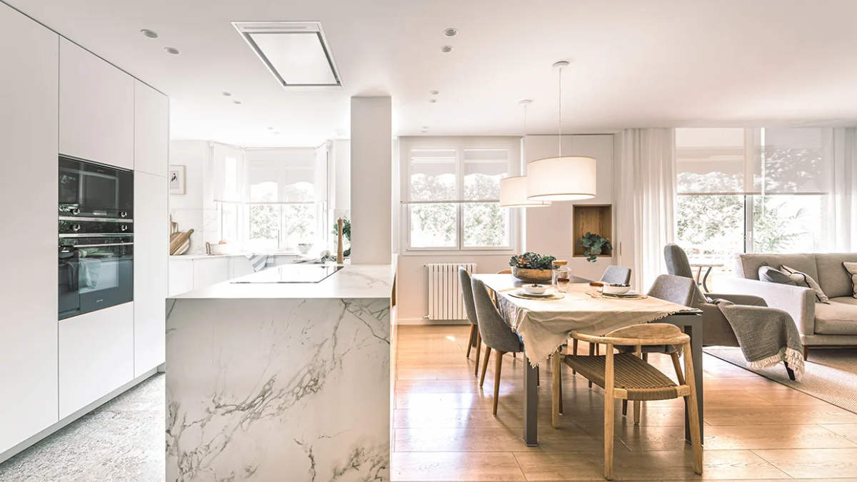 La cocina abierta al salón