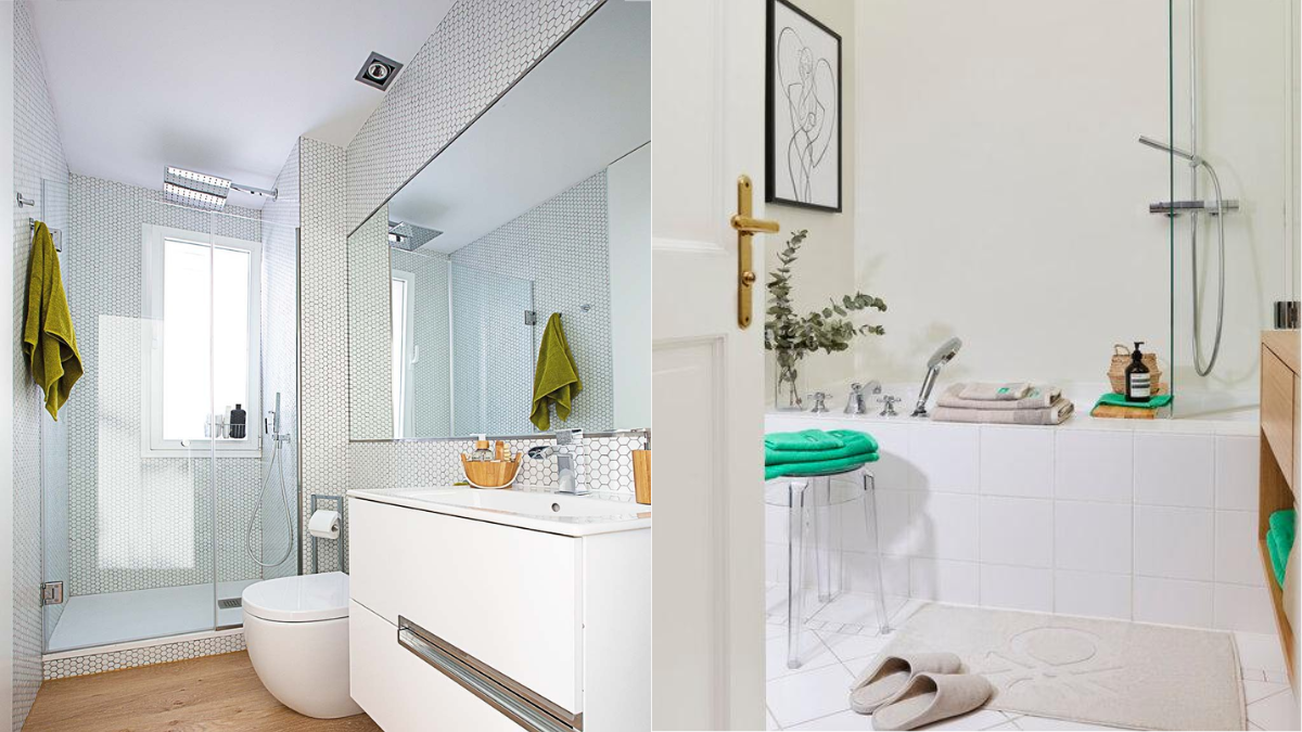 el baño parezca más grande