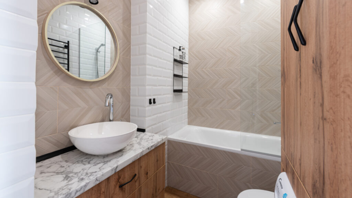 el baño parezca más grande