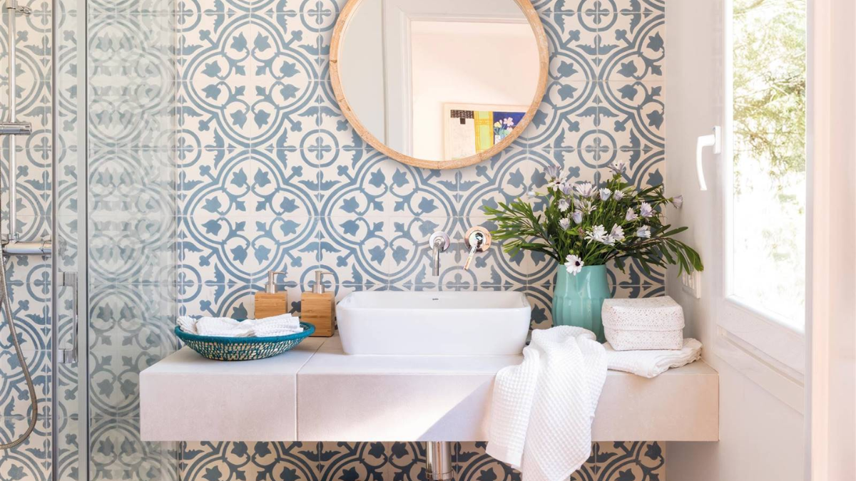 Arte en un baño social