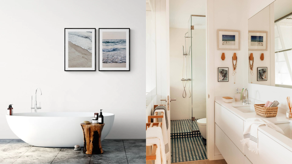 decorar con cuadros el baño