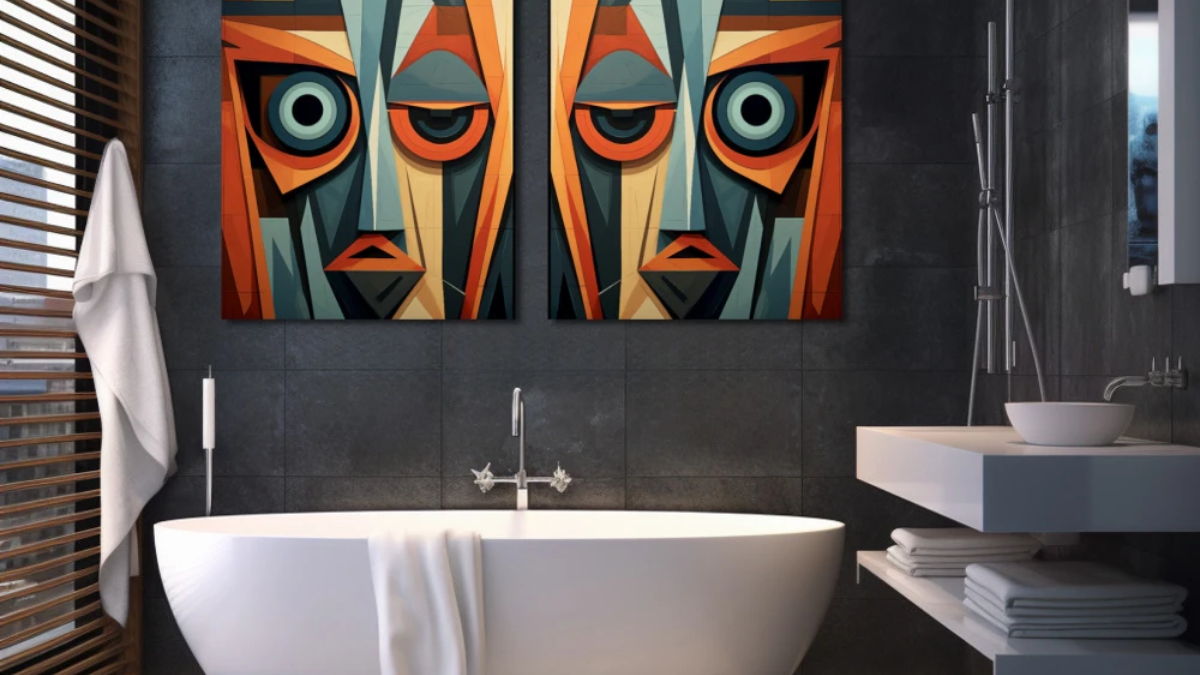 decorar con cuadros el baño