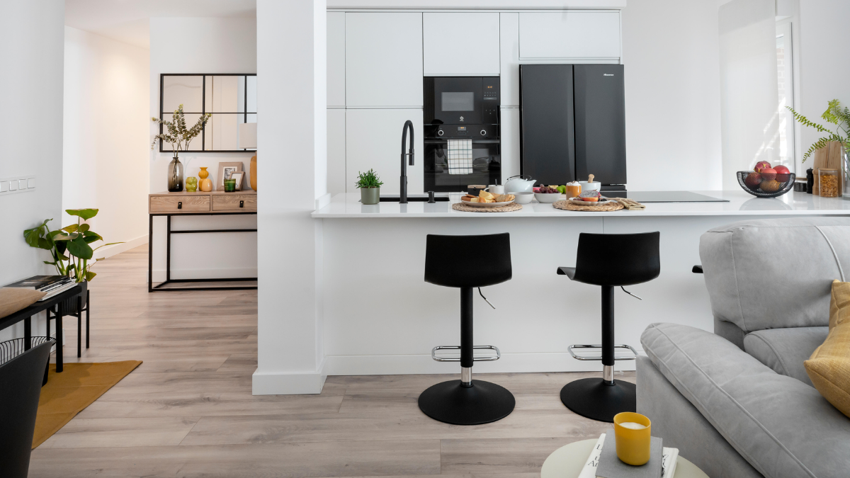 cocina abierta al salón